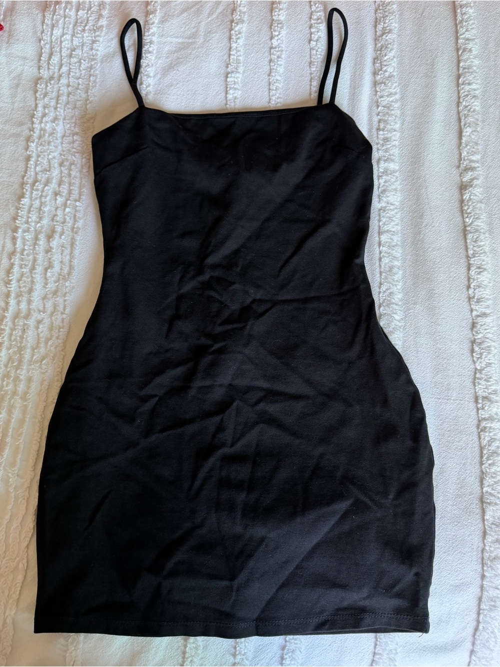 Lulu's Black Spaghetti-Strap Bodycon Mini Dress